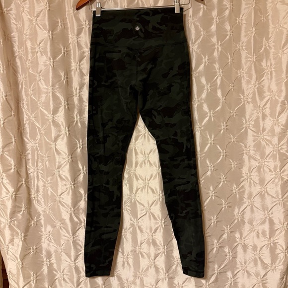 Lululemon Align Pant Full Length Incognito Camo Multi Gator Green Leggings - Picture 4 of 14